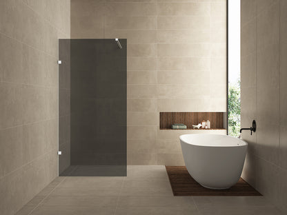 Less inloopdouche 1000 x 2000 x 8 mm nano rookglas glas/mat wit