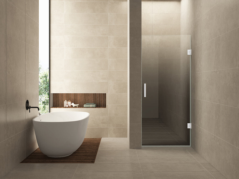 Less nisdeur rechts 800 x 2000 x 8 mm nano spiegelrook- naar helder glas/mat wit