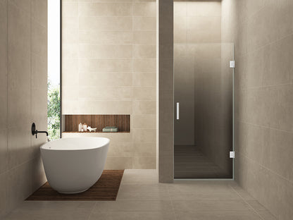 Less nisdeur rechts 800 x 2000 x 8 mm nano spiegelrook- naar helder glas/mat wit