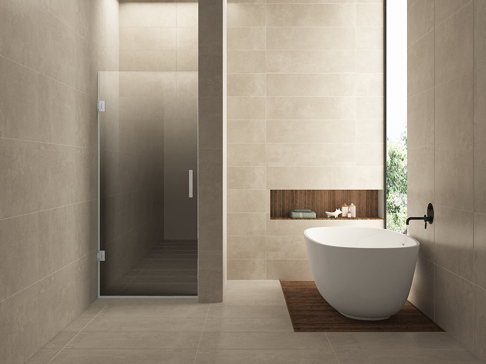 Wiesbaden less nisdeur links 700 x 2000 x 8 mm nano spiegelrook- naar helder glas/chroom