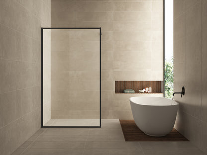 Square inloopdouche 1000 x 2000 x 8 mm nano helder glas/mat zwart