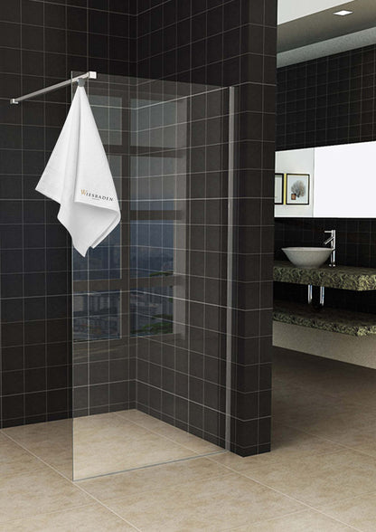 Wiesbaden sita inloopdouche met handdoekhouder 90x200 cm chroom/8 mm helder glas met Nano coating