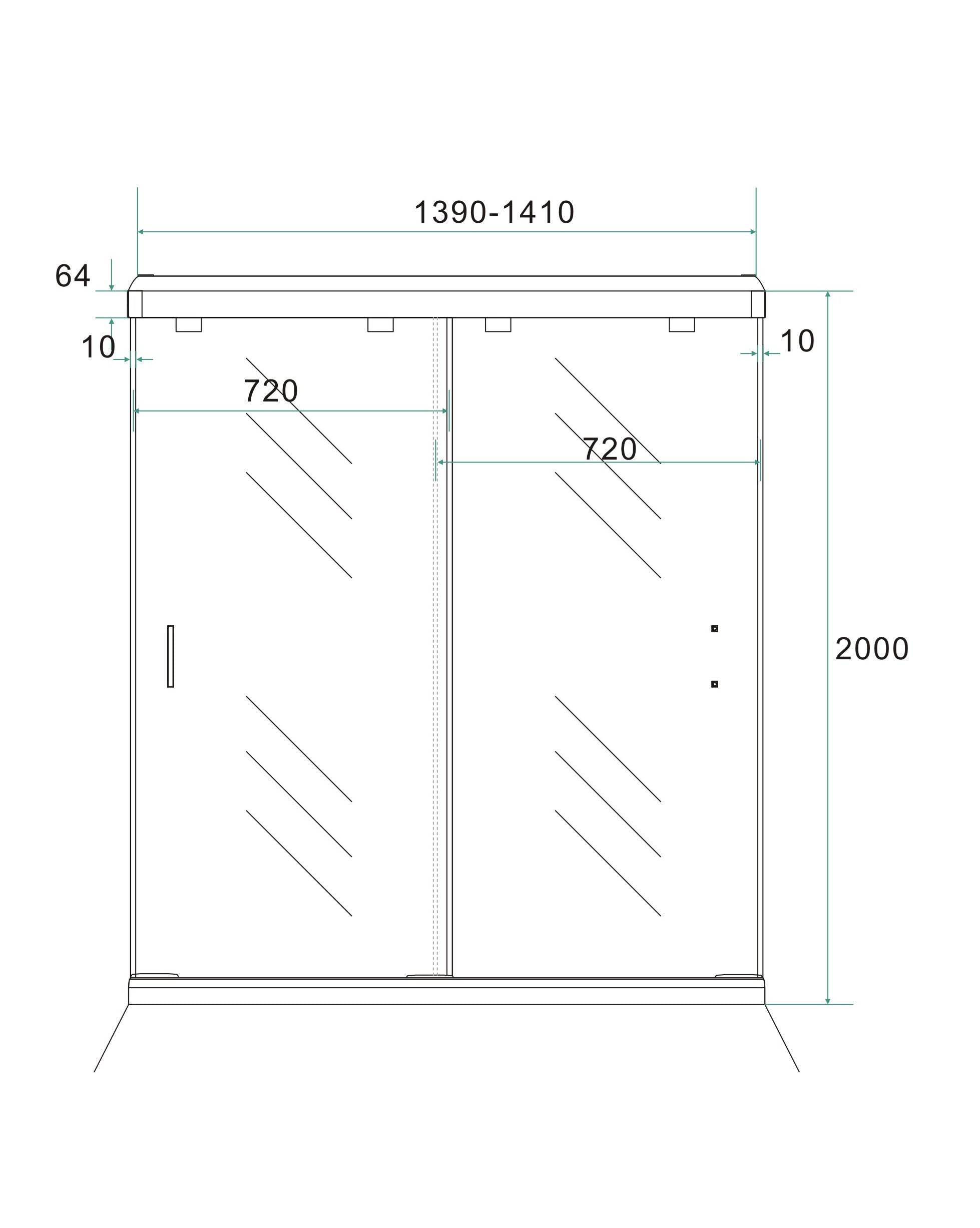 dubbele-nis-schuifdeuren 1400x2000