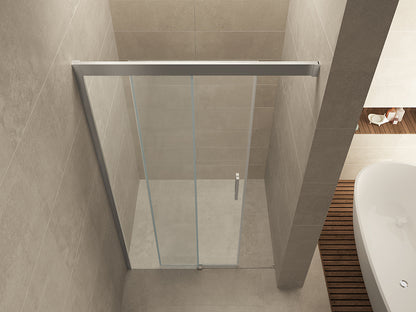 Puerta nisdeur met 1 schuifdeur 1100 x 2000 x 8 mm nano helder glas/chroom