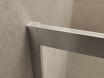 Puerta nisdeur met 1 schuifdeur 1100 x 2000 x 8 mm nano helder glas/chroom