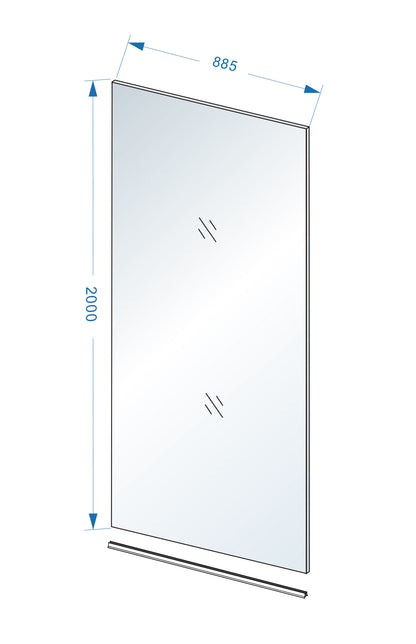 Slim glasplaat 900 x 2000 x 8 mm nano warm koper glas