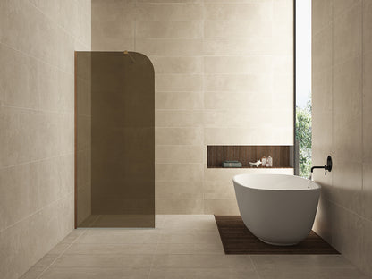 Curvea inloopdouche 800 x 2000 x 8 mm nano vintage brons glas