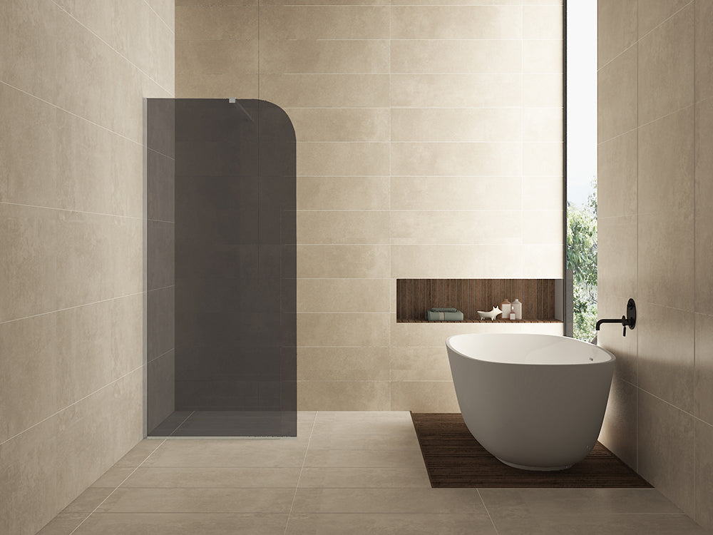 Curvea inloopdouche 800 x 2000 x 8 mm nano rookglas