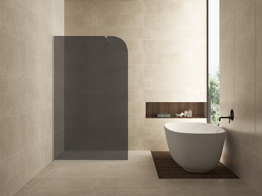 Curvea inloopdouche 1200 x 2000 x 8 mm nano rookglas
