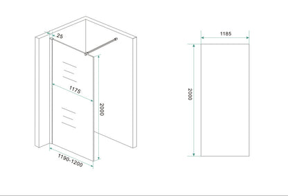Slim glasplaat spiegelrook- naar helder glas 900x2000 8mm nano