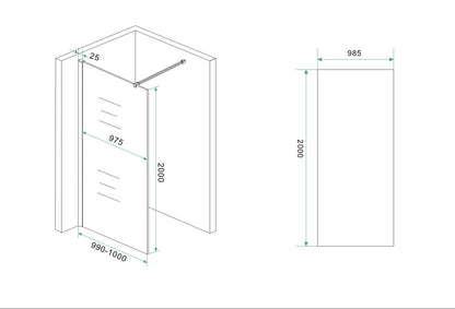 Slim glasplaat spiegelrook- naar helder glas 1000x2000 8mm nano