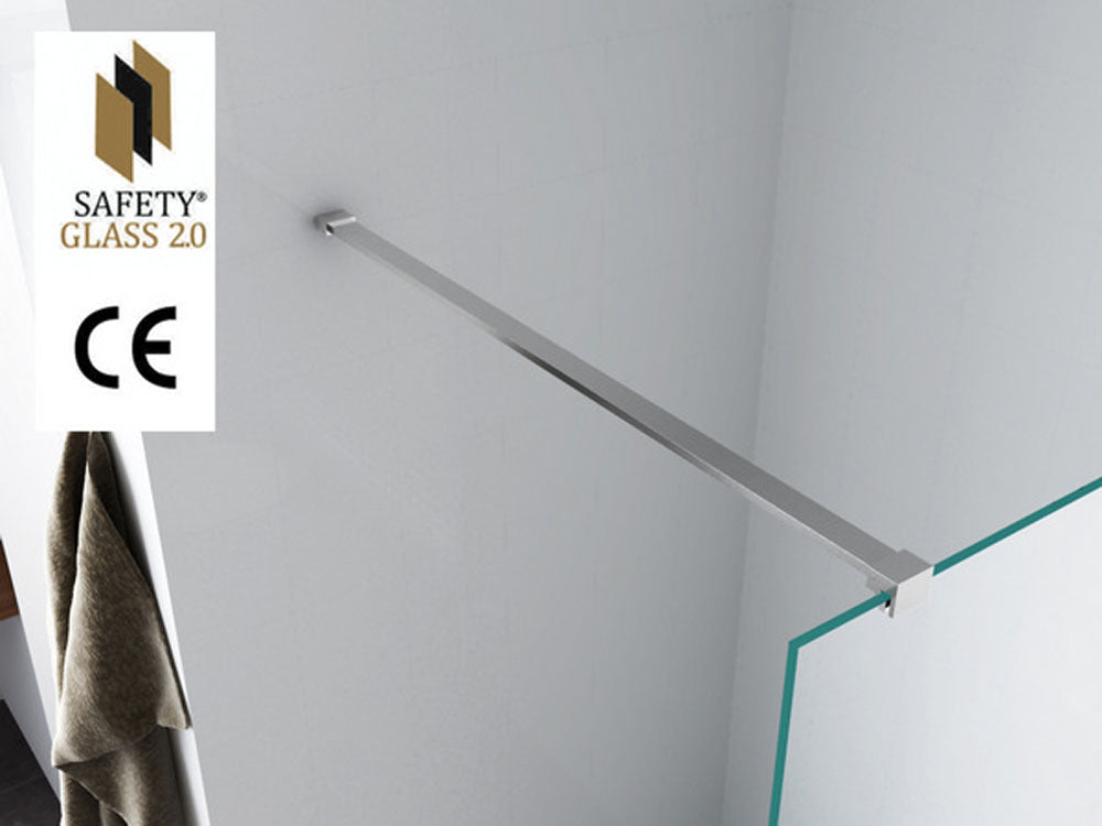 Graffic inloopdouche 1200 x 2000 x 10 mm nano safety glass folie helder glas/chroom