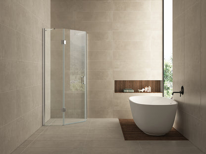 Pento cabine met 1 draaideur 1000 x 1000 x 2000 x 8 mm nano helder glas/chroom