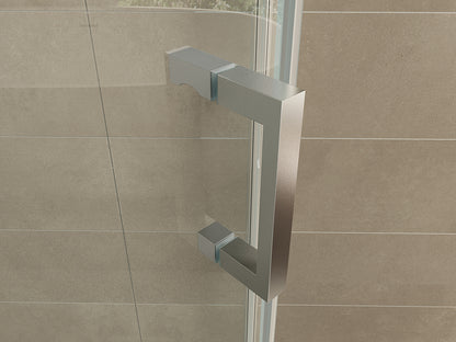 Pento cabine met 1 draaideur 1000 x 1000 x 2000 x 8 mm nano helder glas/chroom
