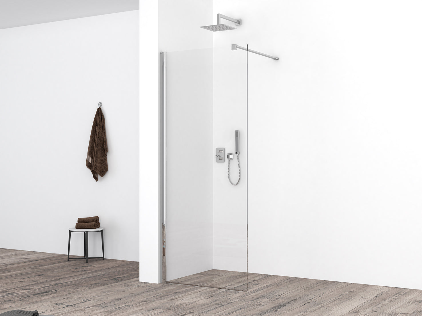 Comfort inloopdouche 700 x 2000 x 10 mm nano helder glas/chroom