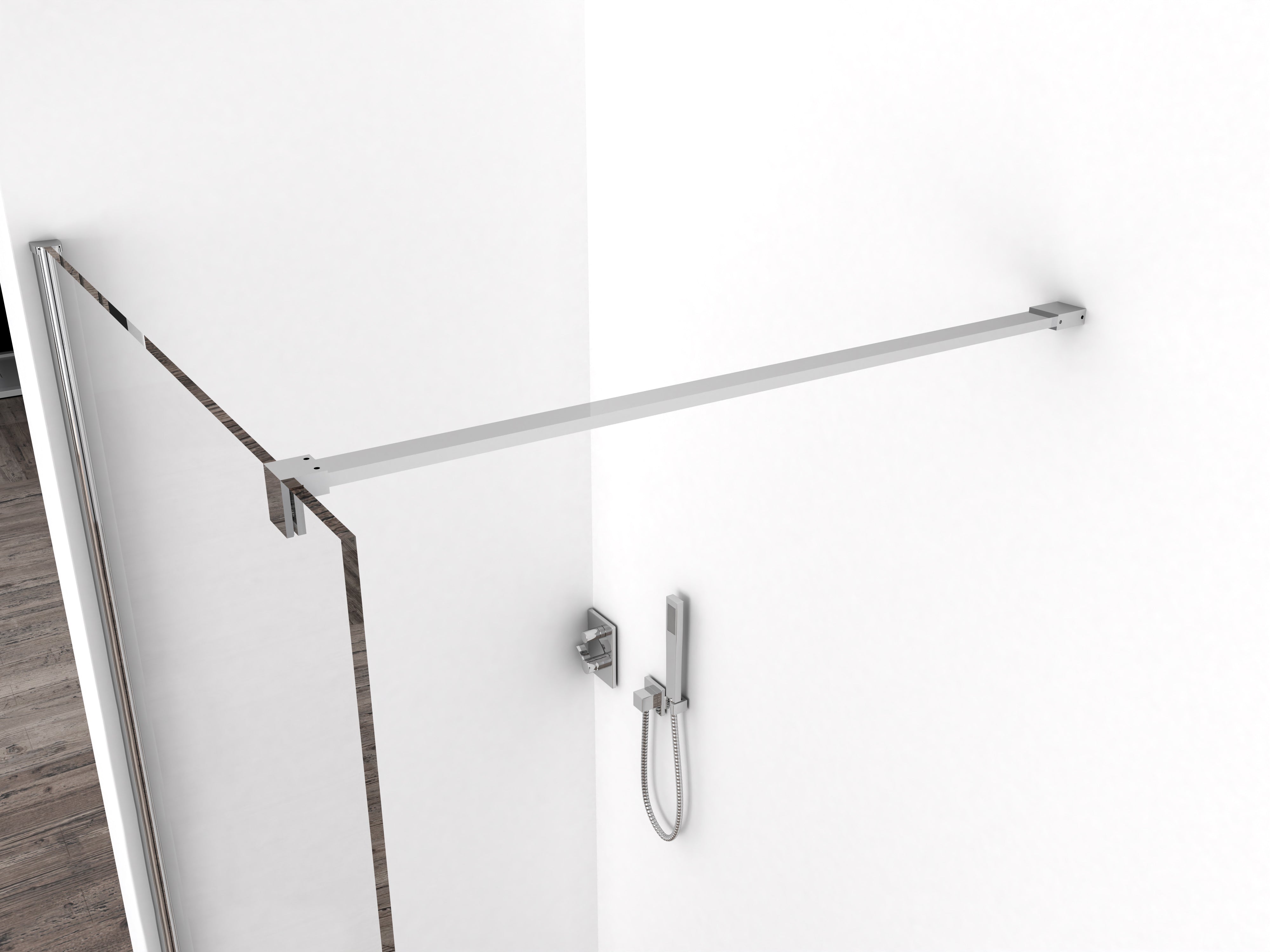 Comfort inloopdouche 1400 x 2000 x 8 mm nano helder glas/chroom
