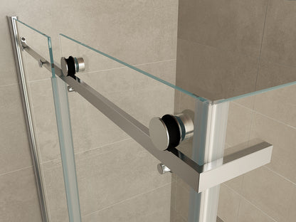 Pared cabine met 1 schuifdeur 1200 x 900 x 2000 x 8 mm nano helder glas/chroom