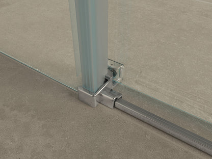 Pared cabine met 1 schuifdeur 1200 x 900 x 2000 x 8 mm nano helder glas/chroom