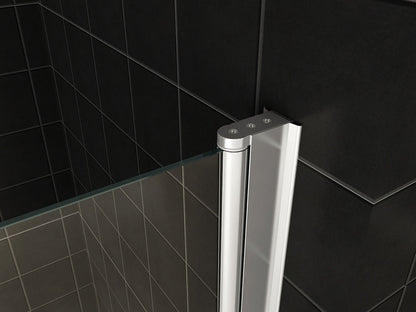 Wiesbaden Cinco badwand draaibaar 1000 x 1400 x 6 mm nano helder glas/chroom
