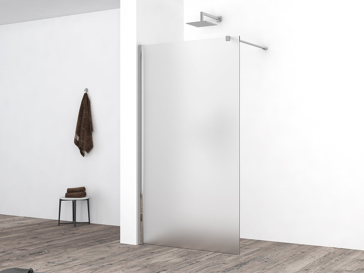 Comfort inloopdouche 1200 x 2000 x 10 mm nano melkglas/chroom