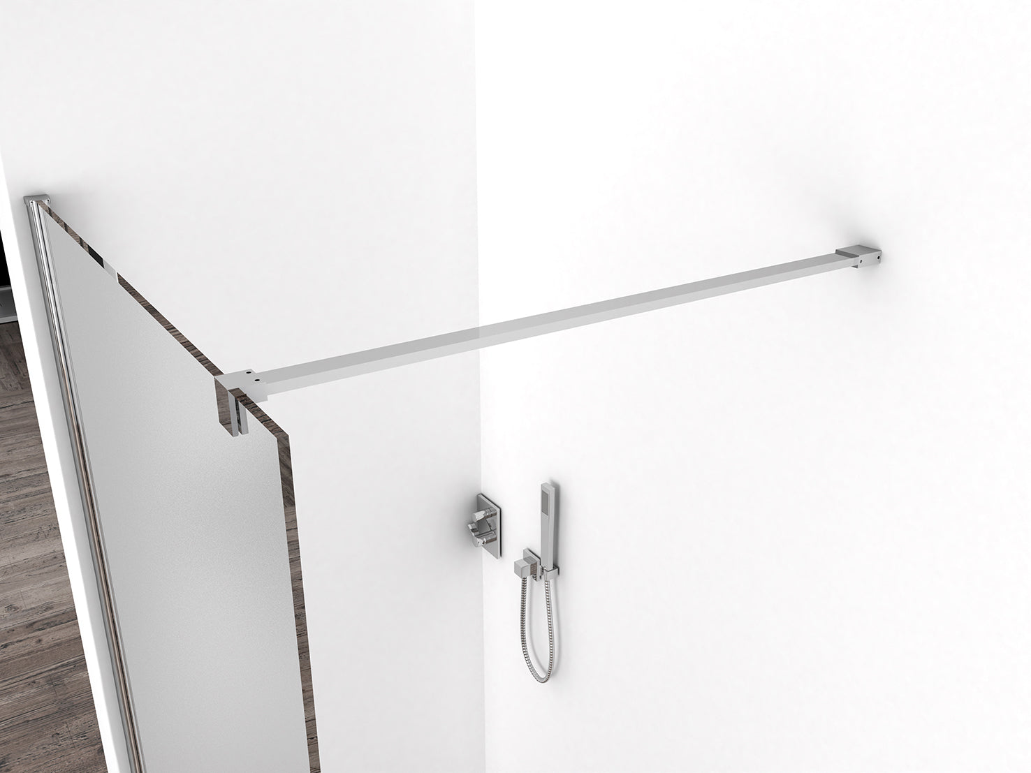 Comfort inloopdouche 1200 x 2000 x 10 mm nano melkglas/chroom