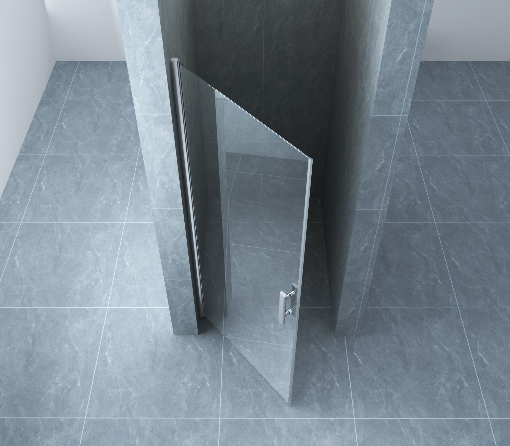 Cerra eco nisdeur 800 x 1950 x 6 mm nano helder glas/chroom