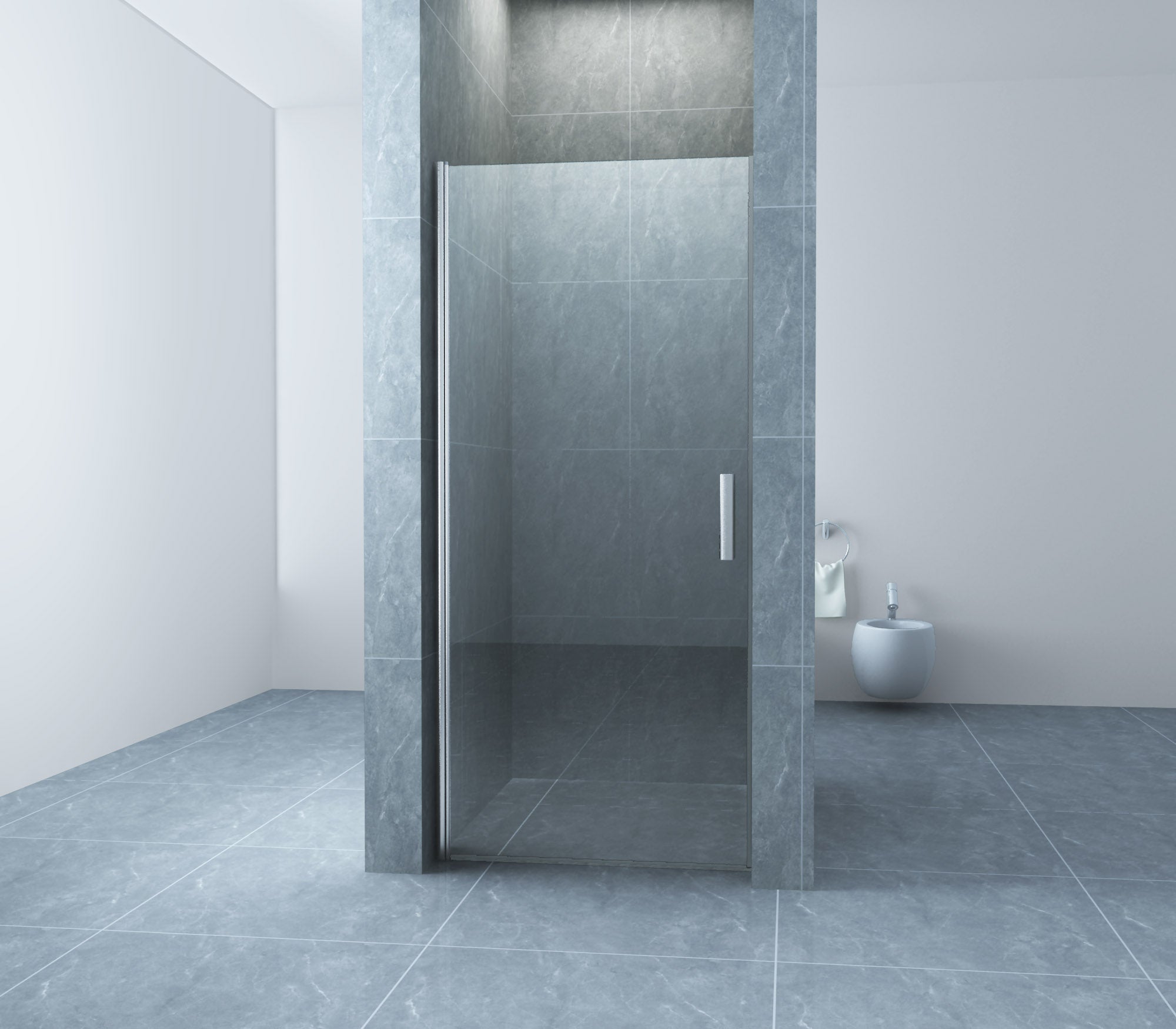 Cerra eco nisdeur 1000 x 1950 x 6 mm nano helder glas/chroom