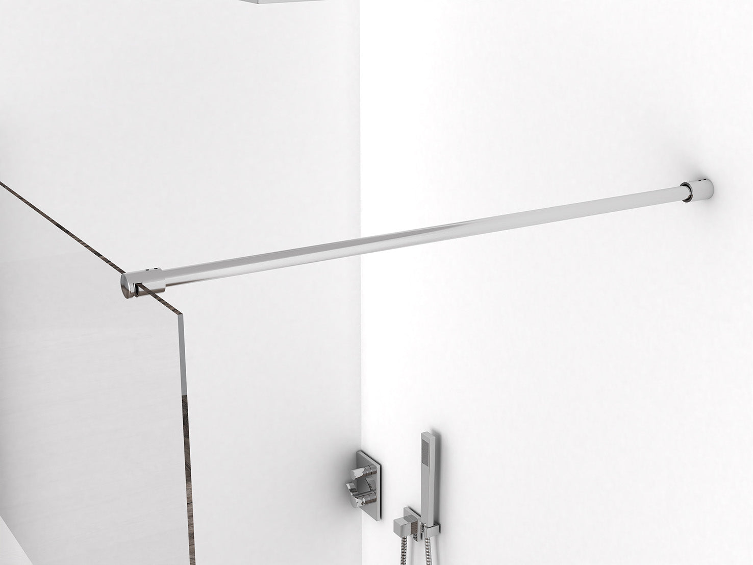 Eco inloopdouche 500 x 2000 x 8 mm nano helder glas/chroom