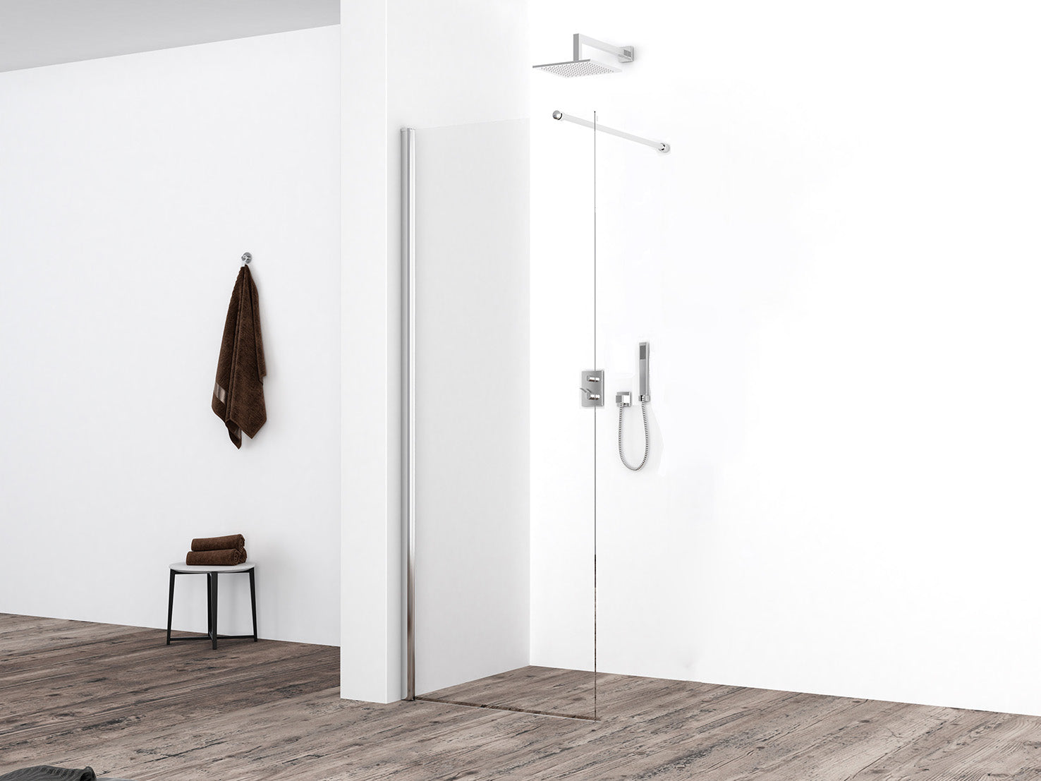 Eco inloopdouche 700 x 2000 x 8 mm nano helder glas/chroom