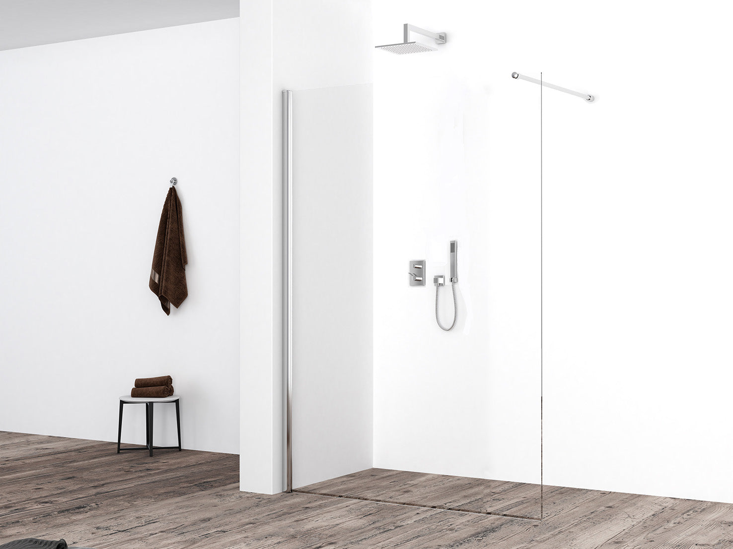 Eco inloopdouche 1200 x 2000 x 8 mm nano helder glas/chroom