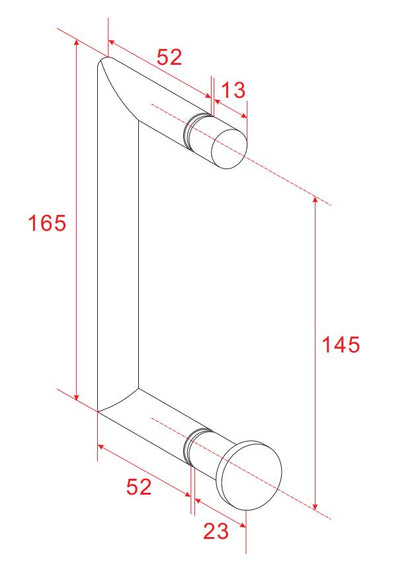 Deurgreep type 4 16,5 cm chroom
