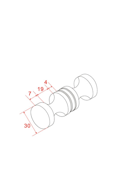 Deurknop type 3 chroom
