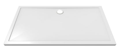 Douchebak rechthoek 160 x 90 x 4 cm acryl glans wit