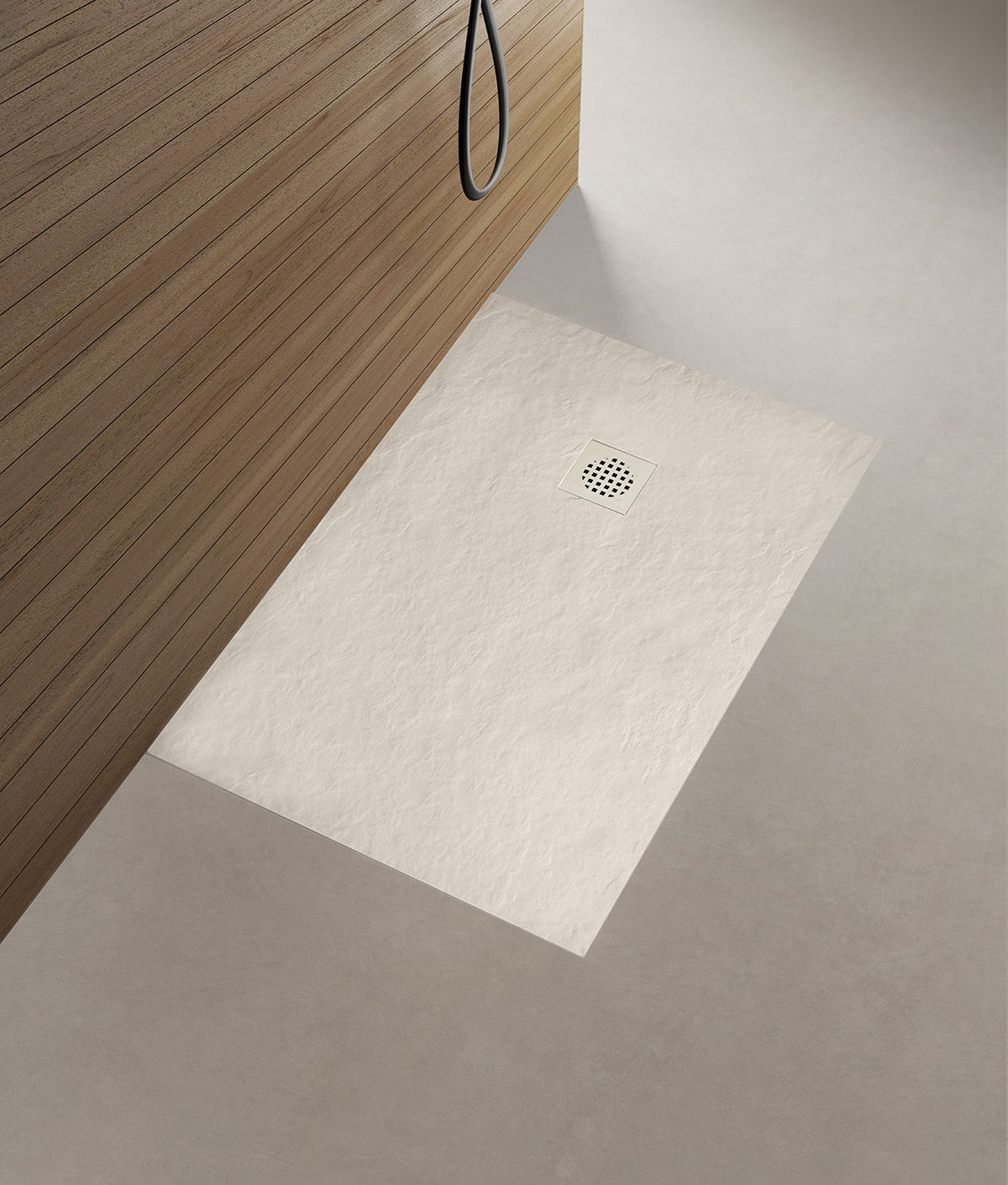 Wiesbaden stonea douchebak antislip composiet 900x1200x30 mm inkortbaar beige