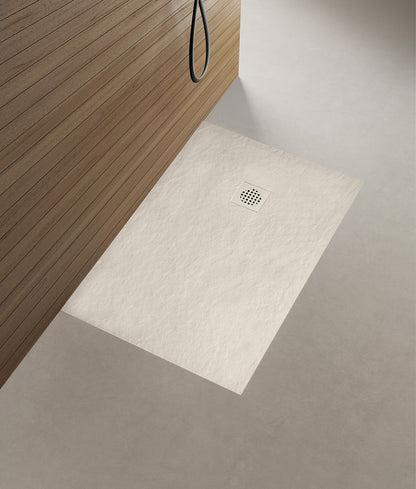 Wiesbaden stonea douchebak antislip composiet 900x1200x30 mm inkortbaar beige
