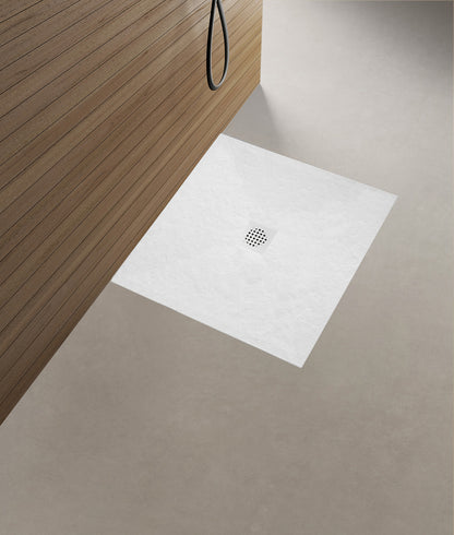 Wiesbaden stonea douchebak antislip composiet 1000 x 1000 x 30 mm inkortbaar mat wit