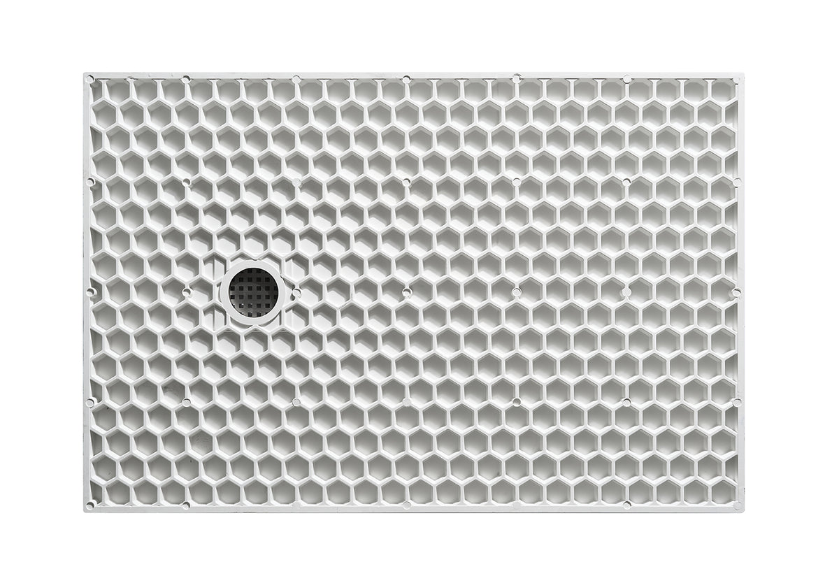Wiesbaden stonea douchebak antislip composiet 1000 x 1000 x 30 mm inkortbaar mat wit