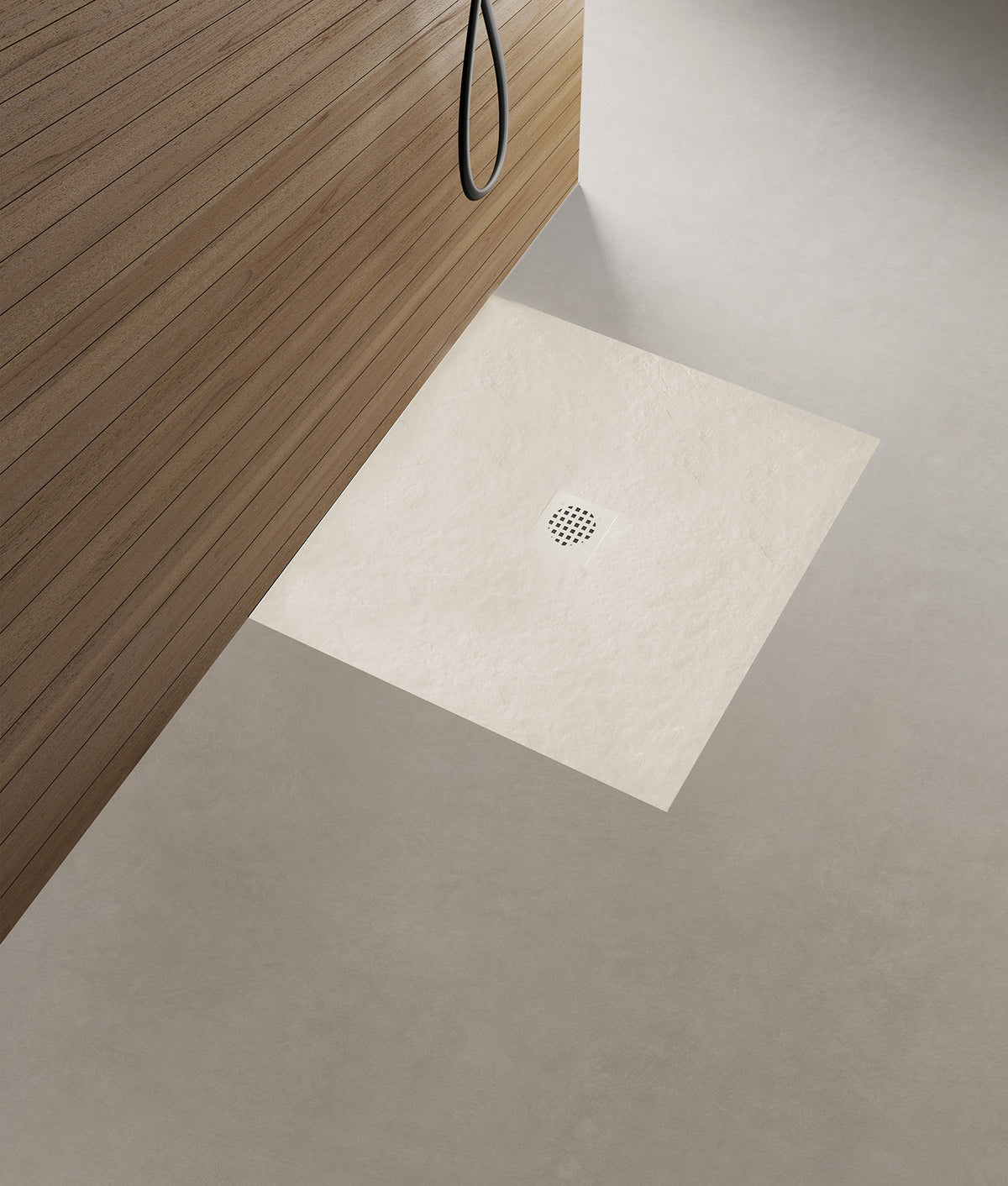 Wiesbaden stonea douchebak antislip composiet 1000 x 1000 x 30 mm inkortbaar beige