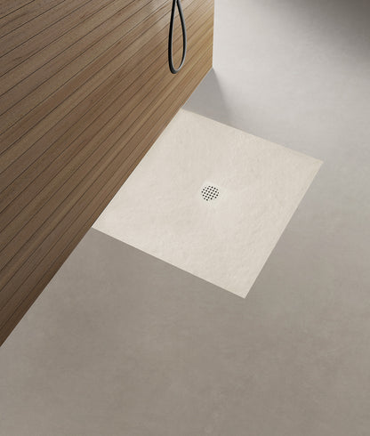 Wiesbaden stonea douchebak antislip composiet 1000 x 1000 x 30 mm inkortbaar beige