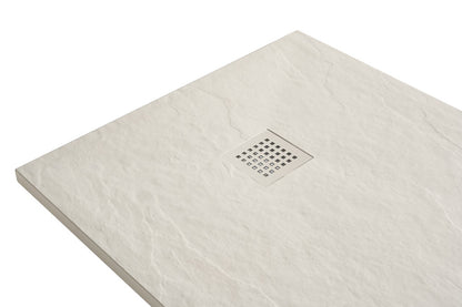 Wiesbaden stonea douchebak antislip composiet 1000 x 1200 x 30 mm inkortbaar beige