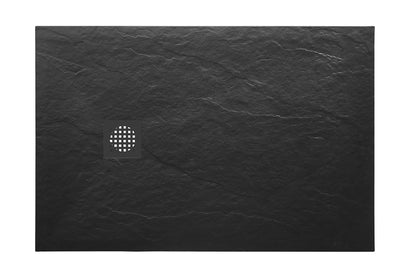 Wiesbaden stonea douchebak antislip composiet 1000 x 1200 x 30 mm inkortbaar mat zwart