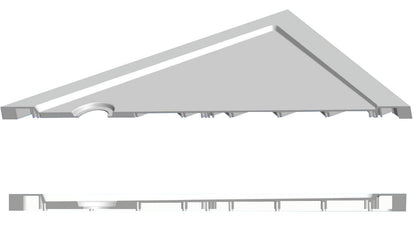 luxe douchebak SMC vierkant 900x900x40 wit
