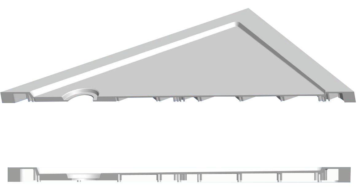 luxe douchebak SMC rechthoek 120x80x4 cm wit