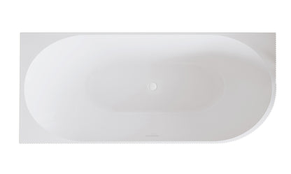 Wiesbaden rivi hoekbad links 170 x 80 cm acryl mat wit met waste mat wit