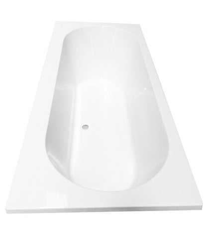 Portus RD inbouw duo ligbad 190x90x49 cm acryl glans wit