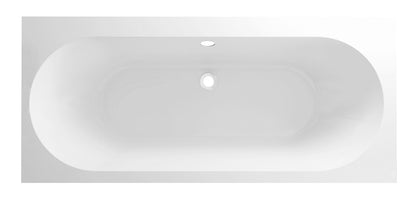 Portus RD inbouw duo ligbad 180x80x49 cm mat wit