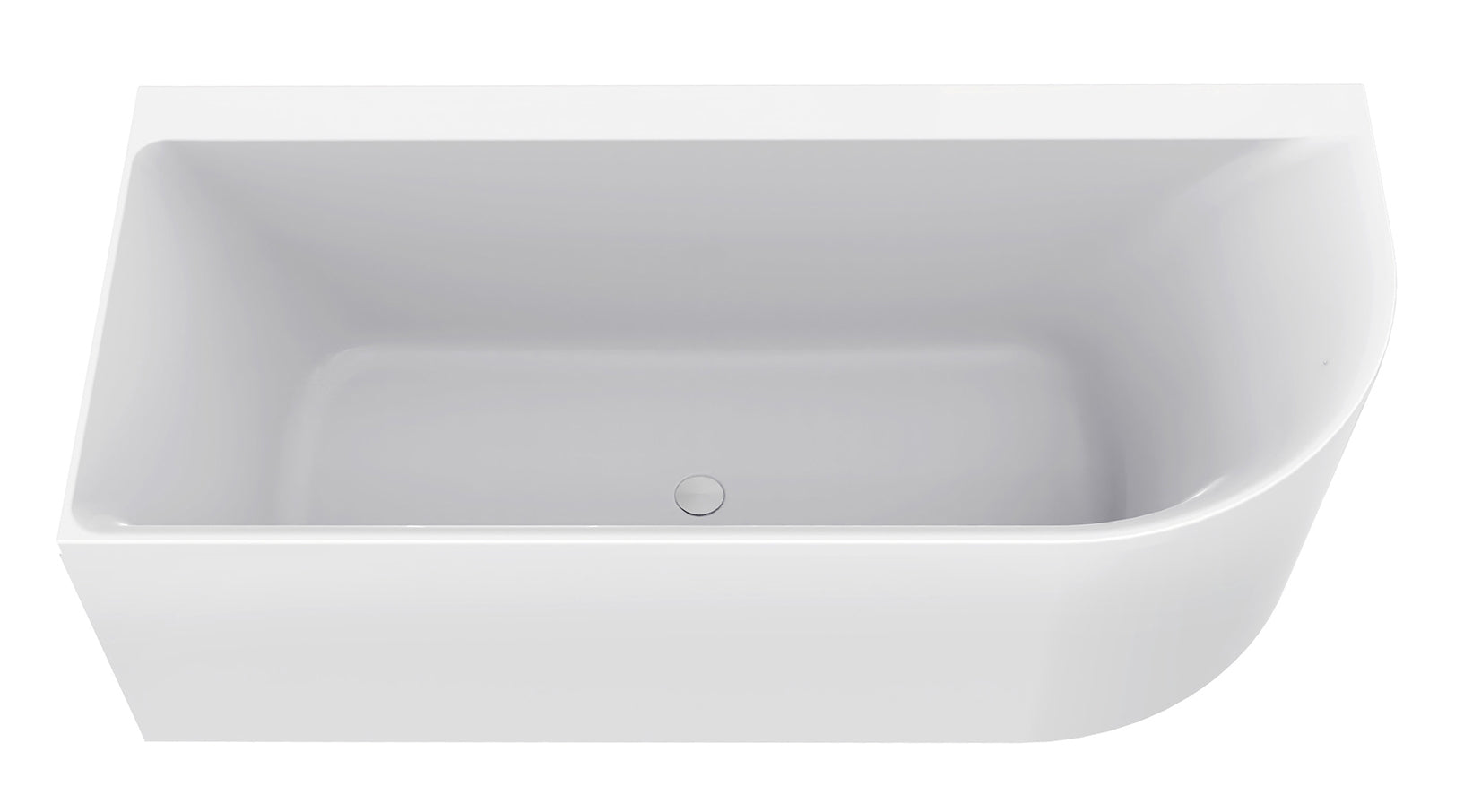 Zenn hoekbad links 180 x 80 cm acryl glans wit met waste glans wit