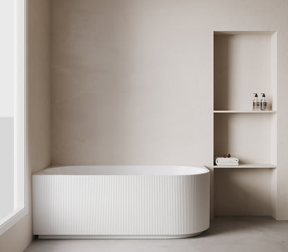 Rivi hoekbad links 170 x 80 cm acryl glans wit met waste glans wit