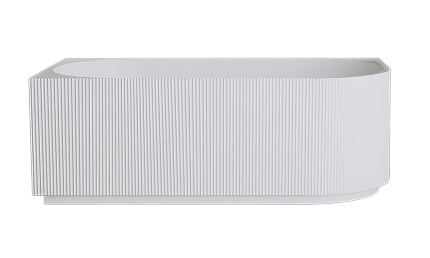 Rivi hoekbad links 180 x 80 cm acryl glans wit met waste glans wit