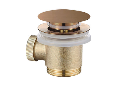 Caral clickwaste afvoerplug vrijstaand bad 1 1/2" geborsteld brons koper PVD